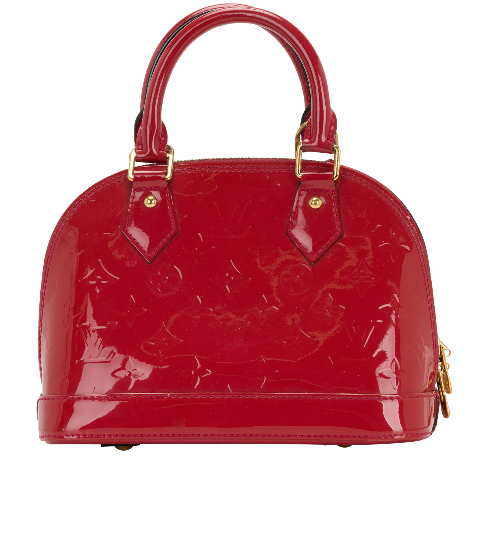 Alma BB, &pound;850, Handbags, Red, Patent Leather, Back view